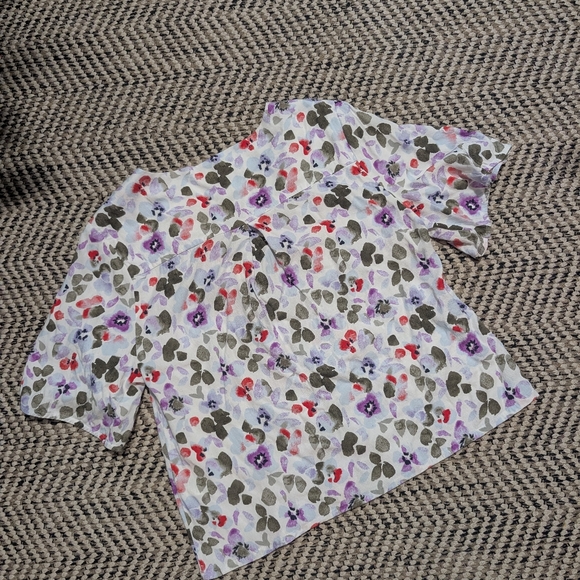 Frank & Oak Flutter Blouse With Floral Pattern - Picture 7 of 13